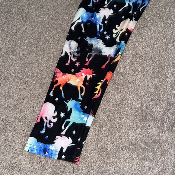 🦄Cute rainbow athleisure unicorn TiHo yoga leggings one size (0-12)🦄 - Picture 3 of 5
